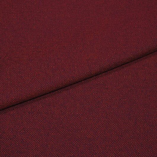 Vlna s diamantovou vazbou, červeno-černá