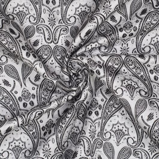 Brokát knížecí, černo-stříbrný