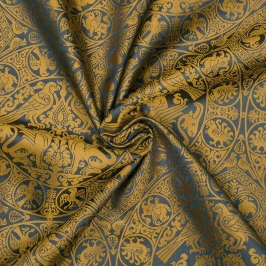 Damasceńska tkanina na średniowieczną suknię wykonana z naturalnego jedwabiu © Sartor Bohemia