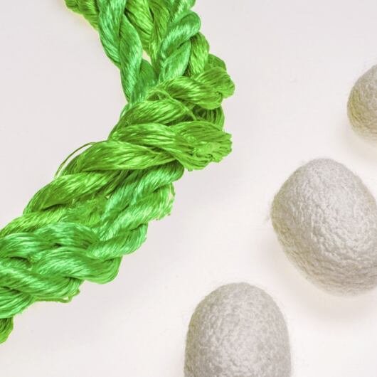 Nić do haftu, 100% jedwabiu, zielona