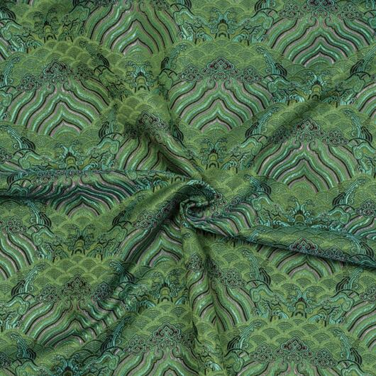 Brokát nebesa, olivově zelený