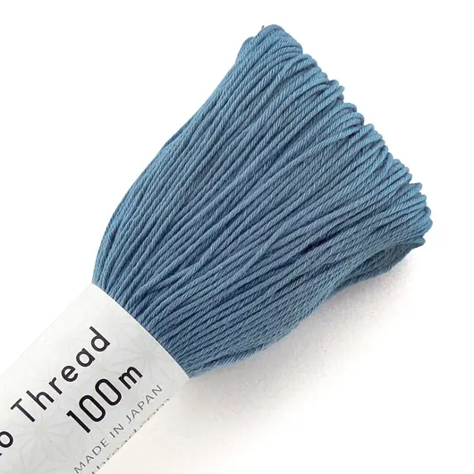 Vyšívací příze na sashiko Olympus 100m, ocelově modrá 118