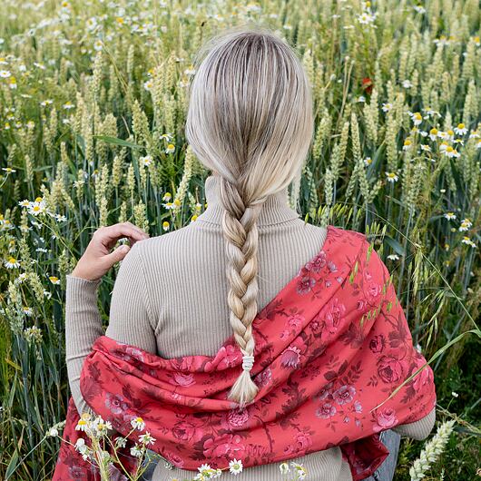 Červená viskóza metráž