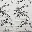 Brokát sakura, stříbrno-černý