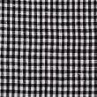 Lněné plátno, lehké, kostkované, černo-bílé