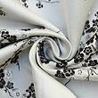 Brokát sakura, stříbrno-černý