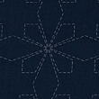Sashiko předtištěná látka na Hana-Fukin 33 × 33 cm TESSEN, indigo modrá