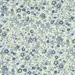 Bavlněná látka s květinovým vzorem Aria, organická bavlna, světle modrá